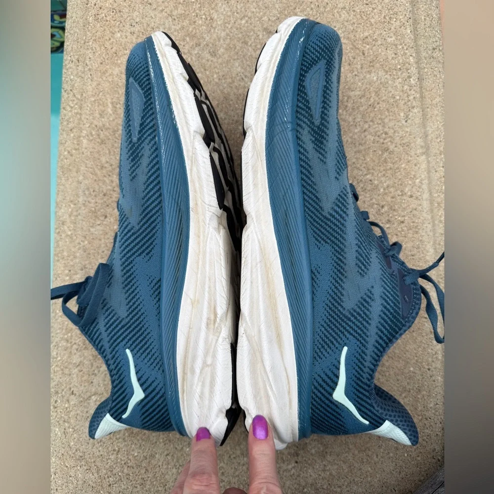 Hoka Clifton 9 Midnight Ocean/Bluesteel Running Shoes - Picture 2 of 11
